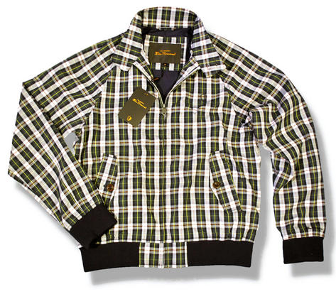Ben Sherman Retro Golf Check Harrington Jacket Green  Preview
